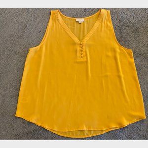 Loft Sleeveless Yellow Tank
